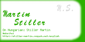 martin stiller business card